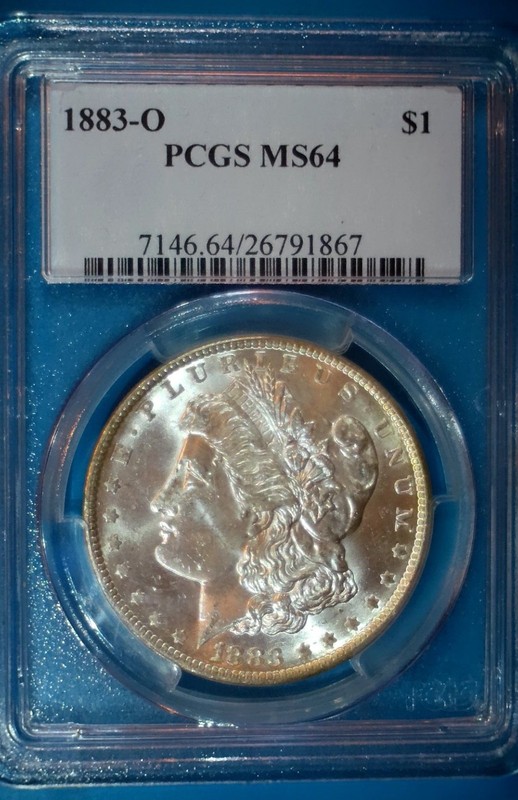 1883-O U.S. MORGAN SILVER DOLLAR - KM#110 - PCGS SLABBED - MS64