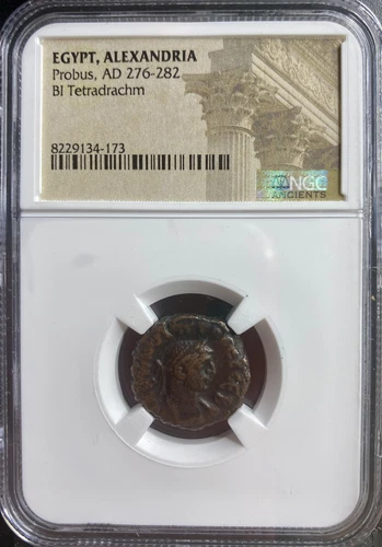 Alexandria Egypt Under Roman Rule Emperor Probus 276-282AD NGC Tetradrachm Coin