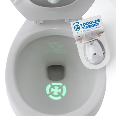 Adjustable Potty Toilet Target with Motion Sensor, Bullseye White 