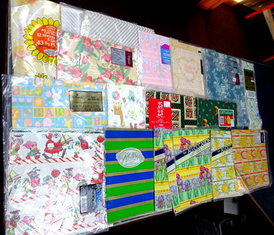 Vintage 1970s-80s Lot Gift Wrap Sheets in Packages-Some are open-23 Asst packs