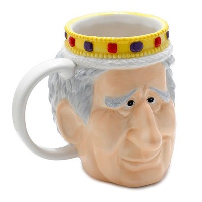 KÖNIG CHARLES III 3D-FORM NEUHEIT ROYAL KAFFEETASSE TASSE GESCHENKBOX PUK