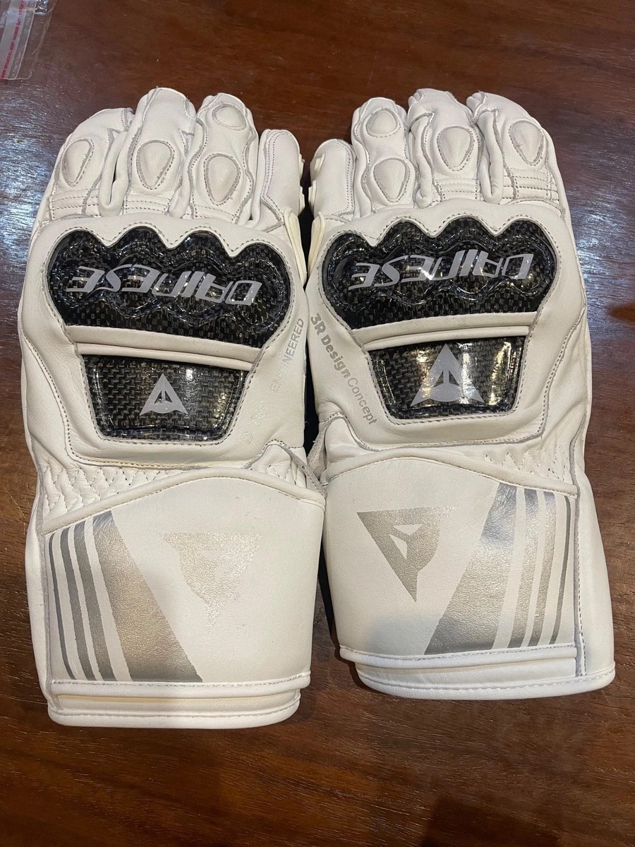 Dainese Druid 3 Motorcycle White Leather Gloves | eBay