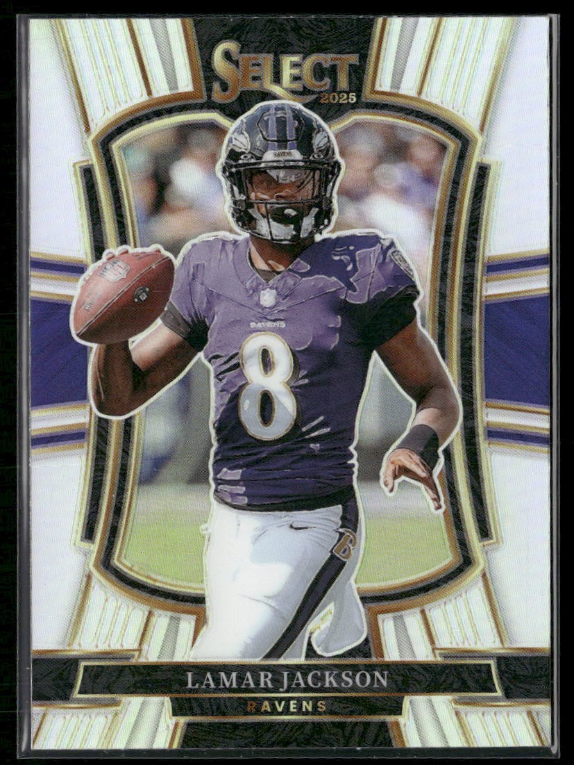 2025 Panini Select #160 Lamar Jackson Silver Prizm