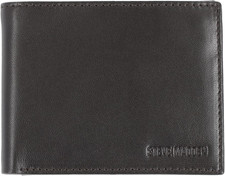 Men'S Slim Leather Wallet with Extra Capacity Attached Flip Pockets