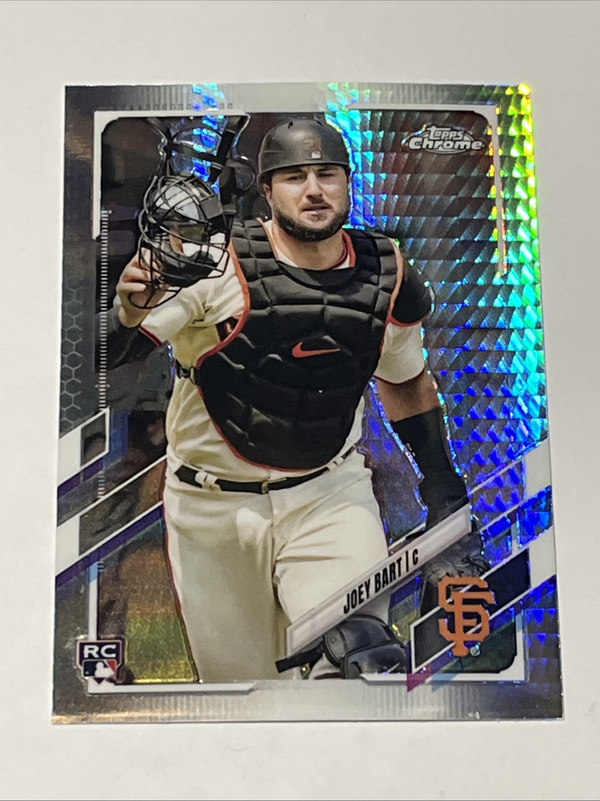 2021 Topps Chrome Prism Refractor Joey Bart #109 RC San Francisco Giants Rookie