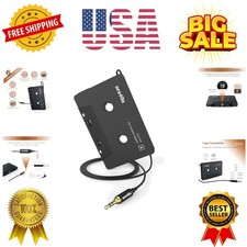 Car Audio Cassette to Aux Adapter, 3.5 MM Auxillary Cable Tape Adapter