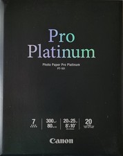 Pro Platinum Photo Paper PT-101 8"X10" 300g/m2 80lb 20 sheet