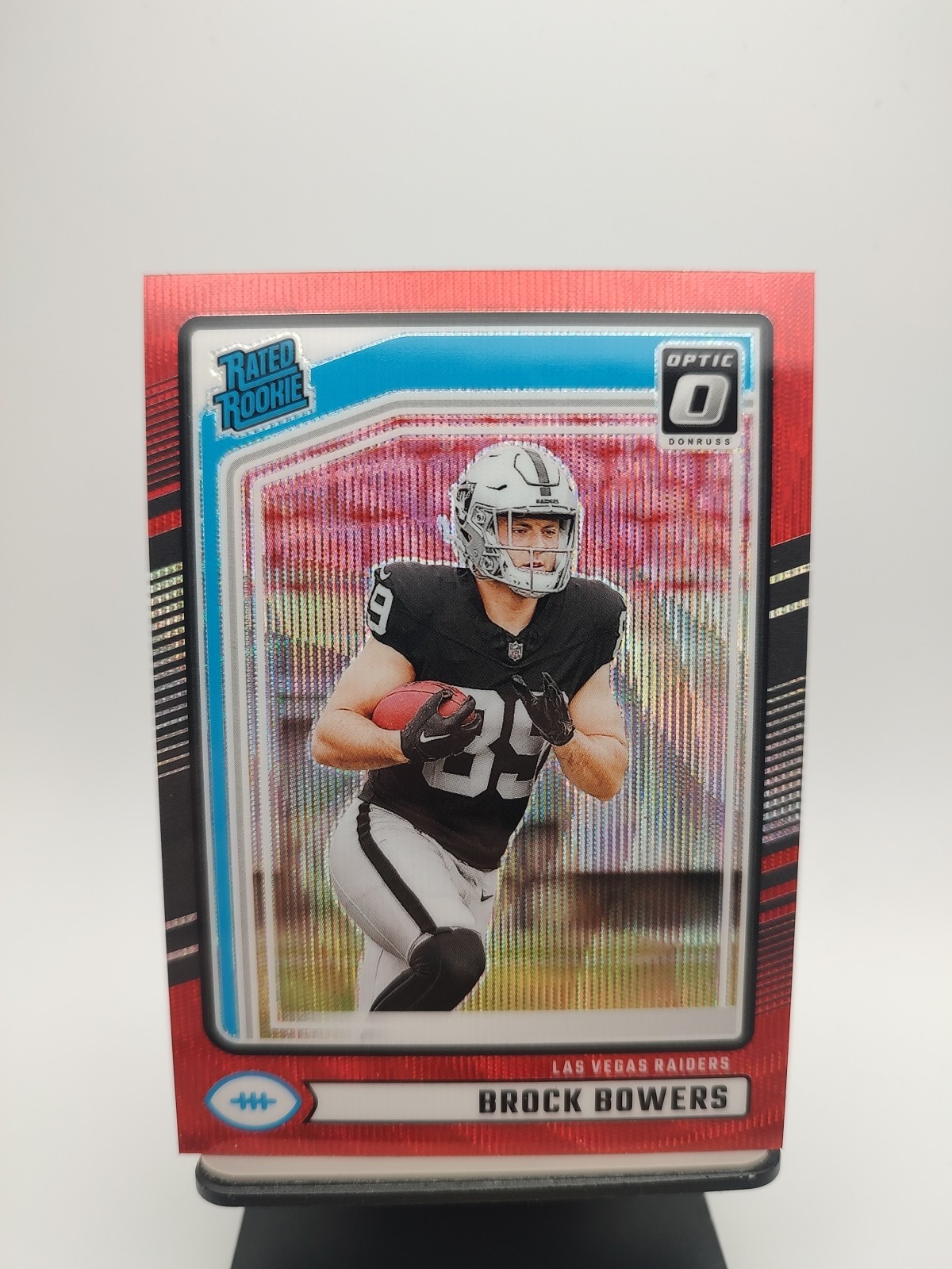 BROCK BOWERS 2024 PANINI DONRUSS SP RATED ROOKIE RC OPTIC PREVIEW RED WAVE PRIZM