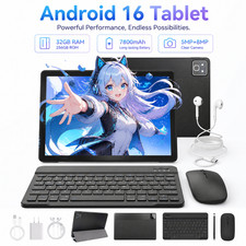 AEEZO 2026 New 11" Tablet Android 16 Pad 32GB 256GB ROM 1TB Expand 7800mAh IPS