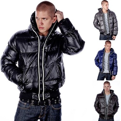 Gold Horn Herren Winter Jacke Kontrast Zipper Männer Kapuzenjacke GH-405 SALE%