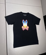 Psycho Bunny Shirt Boy  s Large 14-16 Black Logo Short Sleeve Pima Cotton Tee T