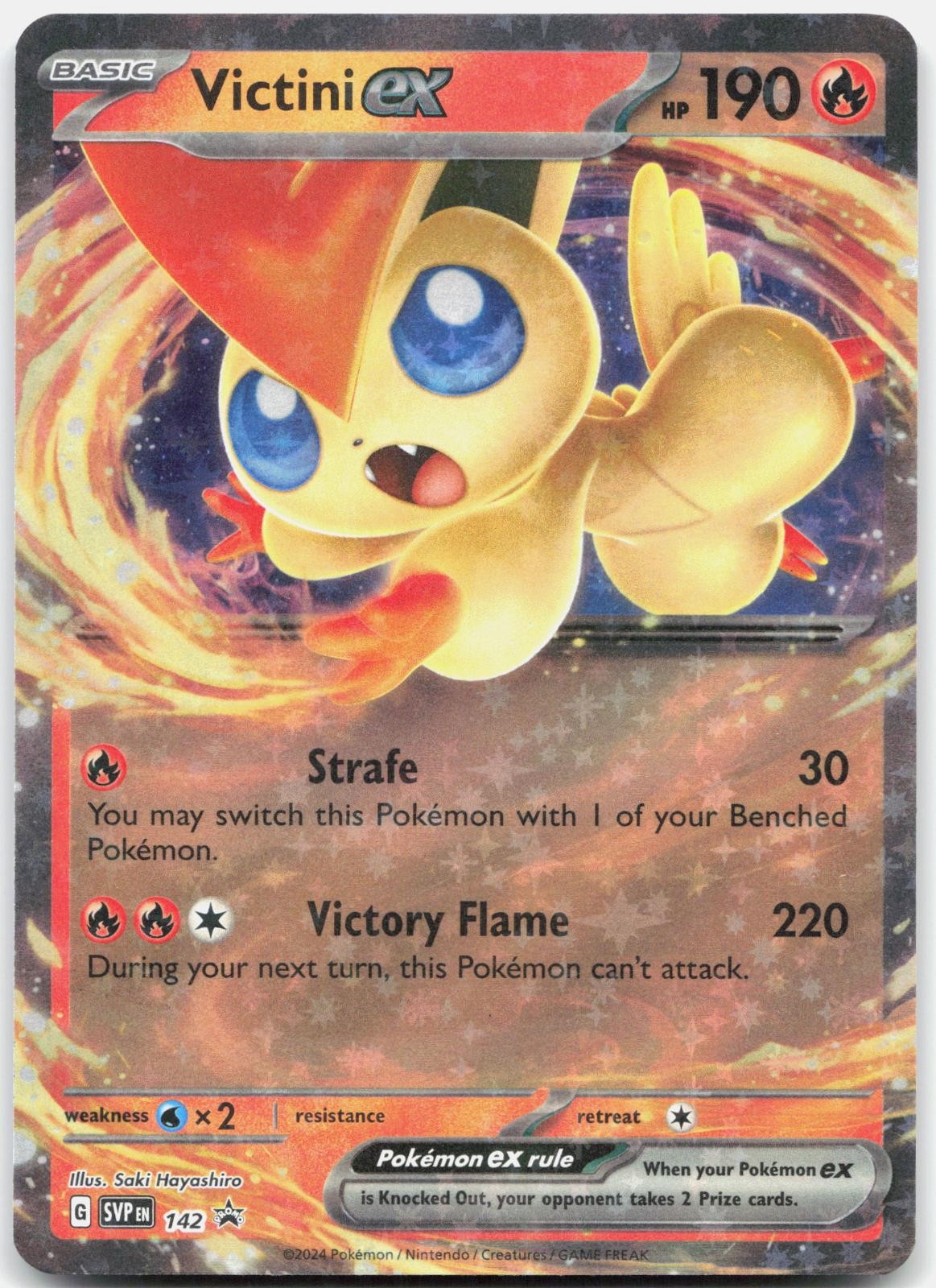Victini ex 142 Holo Promo Scarlet & Violet Promo Pokemon Holo Near Mint