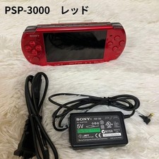 Sony PSP-3000 red console with charger tested without battery Japan