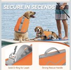 Vivaglory Neoprene Dog Life Vest For Swimming & Boarding Orange Size Medium — photo 2
