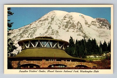 Mount Rainier National Park-Paradise Visitors Center, Vintage Postcard