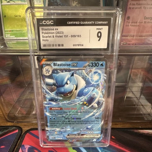 Pokémon Blastoise ex Sv: Scarlet & Violet 151 009/165 Holo CGC 9 2023