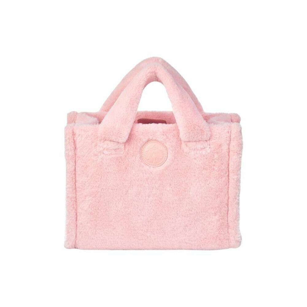 【韓国 スタバ 限定】Aloha Raffia Totebag Pink Starbucks Korea 2024 Valentine Be Mine Pink Fur Tote Bag | eBay