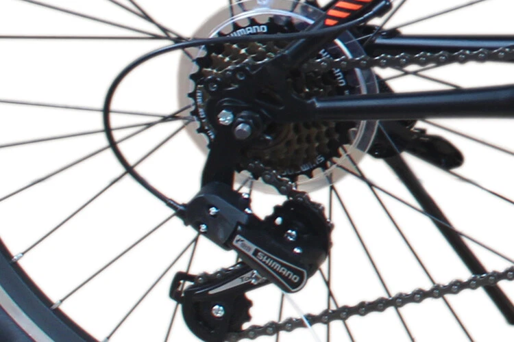 26 Zoll Fahrrad Shimano 21Gang 26" Mountainbike mit Licht und Gabelfederung Gelb - Bild 3 von 4