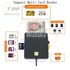 USB SIM Smart Multi Card Reader For Bank Card IC/ID EMV SD TF MMC Cardreaders
