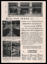 1931 Brentanos Booksellers Store New York Photos Sedgwick Machine Works Print Ad