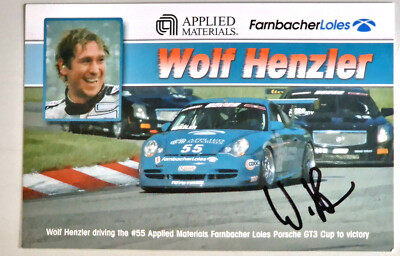 SIGNATUR AUTOGRAMMKARTE PORSCHE 911 GT3 CUP TEAM FARNBACHER LOLES WOLF HENZLER
