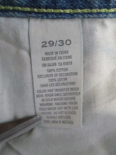 American Eagle Jeans Mens 29x30 Blue Denim Original Straight Retro ACTUAL 31x29 - Picture 9 of 15