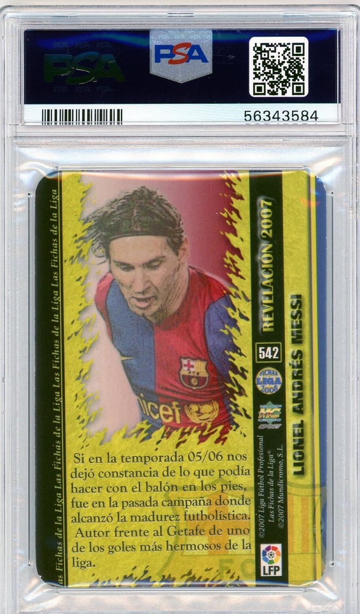 2007 Mundi Cromo Lionel Messi Barcelona Fichas Liga Marbeled