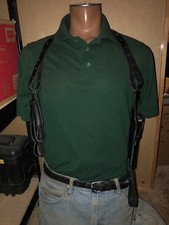 Fits Colt Kimber Citadel 45 M 1911 Vertical Shoulder Holster Mag Pouch Leather