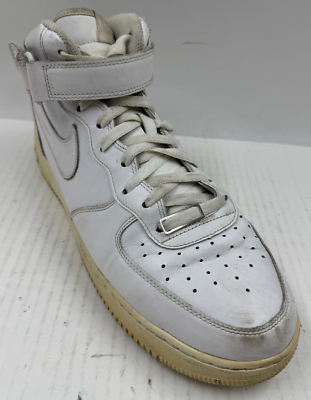 Nike Air Force 1 Mid Top 315123-111 White Basketball Sneakers SZ 13 2018 Nike Air Force 1 Mid 07 Triple White Sneakers Shoes 315123  main image 2