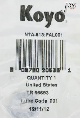 21958 KOYO TIMKEN THRUST BEARING (NEW) NTA-613 | eBay