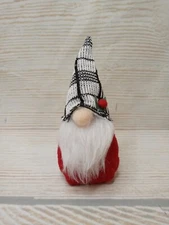 New! MINI 6" Christmas Gnome Shelf Sitter Doll Decor  Winter Holiday Plaid Santa