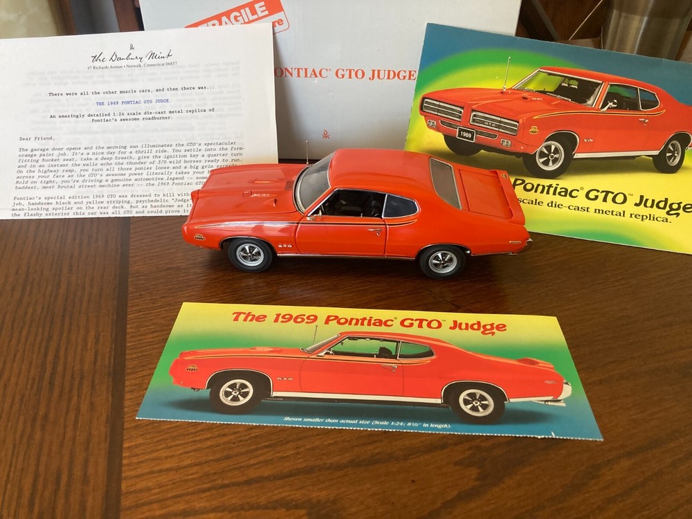 1969 Pontiac GTO Judge 1:24 Scale Danbury Mint Diecast Carousel Red Muscle Car