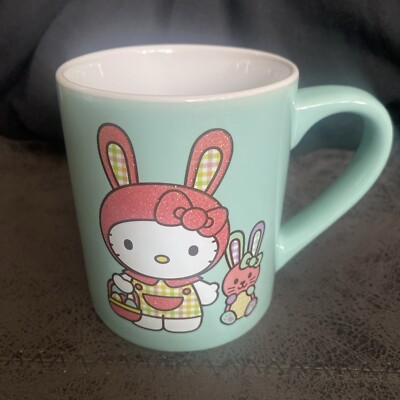 Hello Kitty Easter Coffee Mug  Eggs Bunny  Coffe Cup 14 Oz By Sanrio SIL-34783