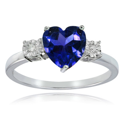 Sterling Silver Genuine Diamond Accent Heart Ring Sterling Silver Genuine Diamond Accent Heart Ring