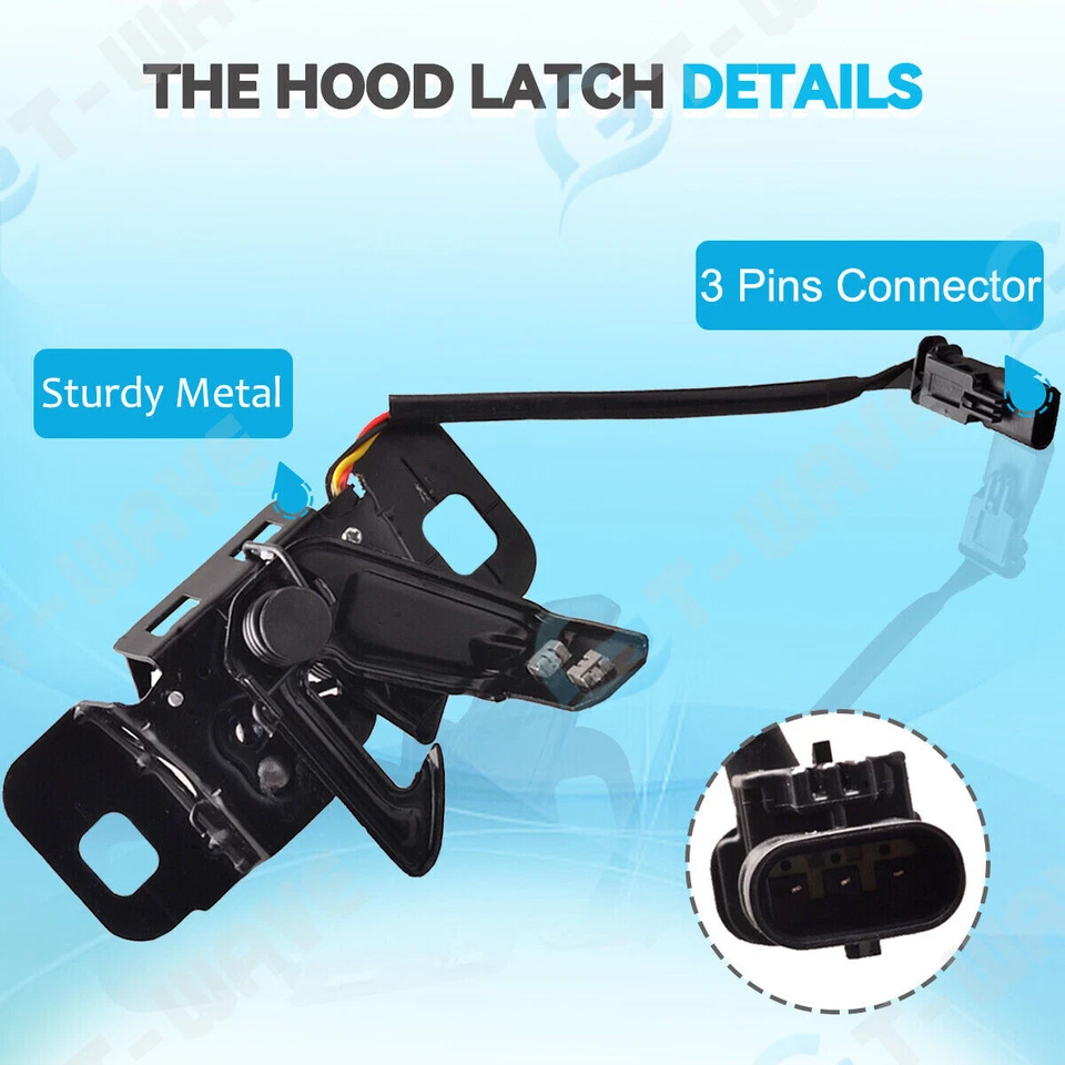 Hood Latch Lock fit 2019 2020 2021 Chevrolet Silverado 1500 GMC Sierra 1500 - Image 4 of 4