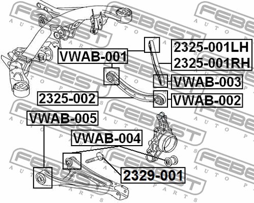 2329-001 Febest Sturzkorrekturschraube für AUDI,PORSCHE,VW - Bild 2 von 2