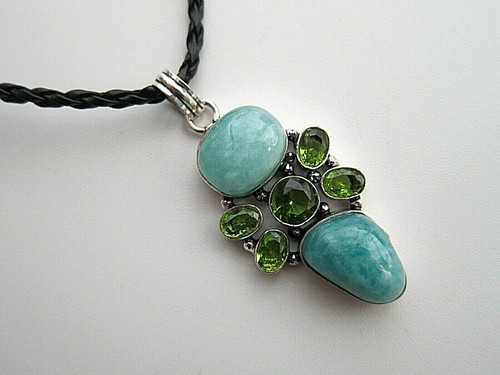 Natural Blue Caribbean Larimar Gemstone Pendant\s, Earrings or Bangle. - Picture 45 of 99