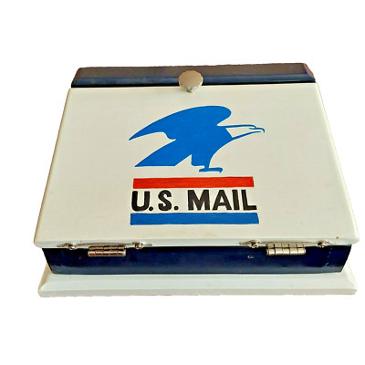 U.S. Mail Wooden Mail Holder With Opening Hutch  Door ''Custom Made'' USA Colors