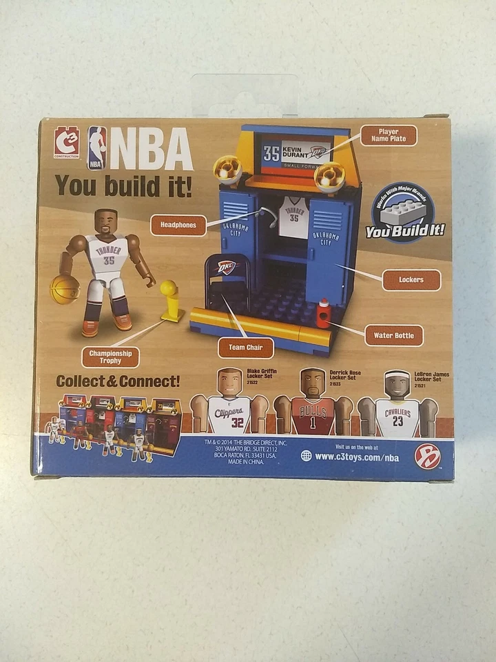 凯文·杜兰特 - The Bridge Direct NBA 更衣室套装 OKC #21524 全新带盒 — 第 2/2 张图片