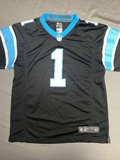 Nike Carolina Panthers Jersey Youth Size L Black 1 Cam Newton (1955)
