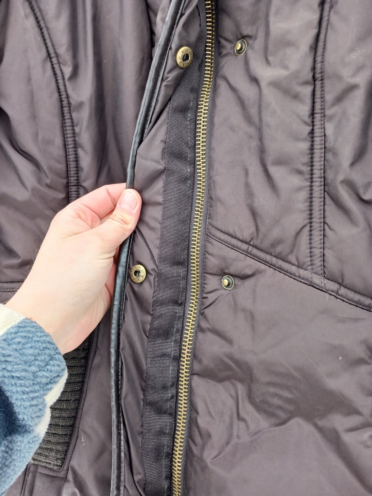 Zara Basic Size Large Puffer Jacket Wide Shawl Co… - image 3