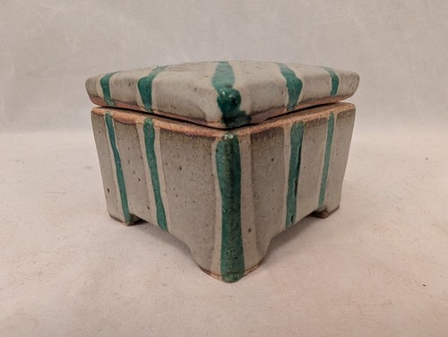 Japanese Mashiko Hamada Shinsaku 濱田晋作 Studio Pottery Lidded Incense Box Kogo - Picture 7 of 24