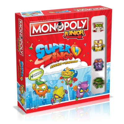 Monopoly Junior SuperZings Rivals of Kaboom Brettspiel Kinder Spanisch +5 Jahre