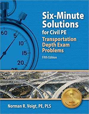 Six-Minute Solutions for Civil PE Exam - Paperback, by Voigt PE PLS - Good