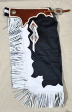 Custom Made Leather Western Chinks for Men Women Kids Horse Equine Show Riding