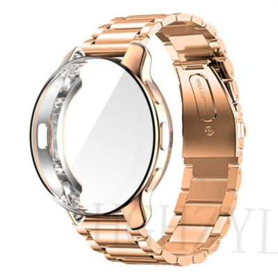 Metal Watchband+Protective Case For Samsung Galaxy Watch Active 2 44 40 Watch 4