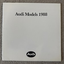 Audi Models Range Brochure 1988 - 80, 90, 100...