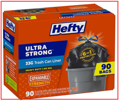 Hefty Ultra Strong 33-Gallon Trash Bags (90 ct.) FREE SHIPPING