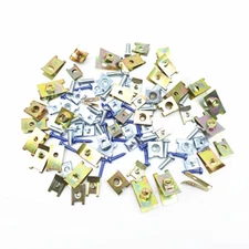 Metal Car Screw Body Fender Bumper Retainer U Nut Clips Panel Fastener Kit 100PC