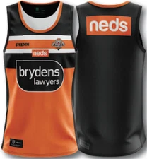 Wests Tigers Training Singlet Sizes Small - 5XL NRL Steeden In Stock Now 21